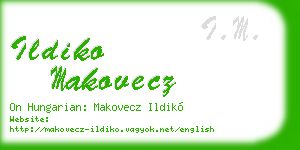 ildiko makovecz business card
