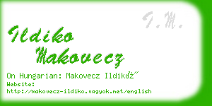 ildiko makovecz business card